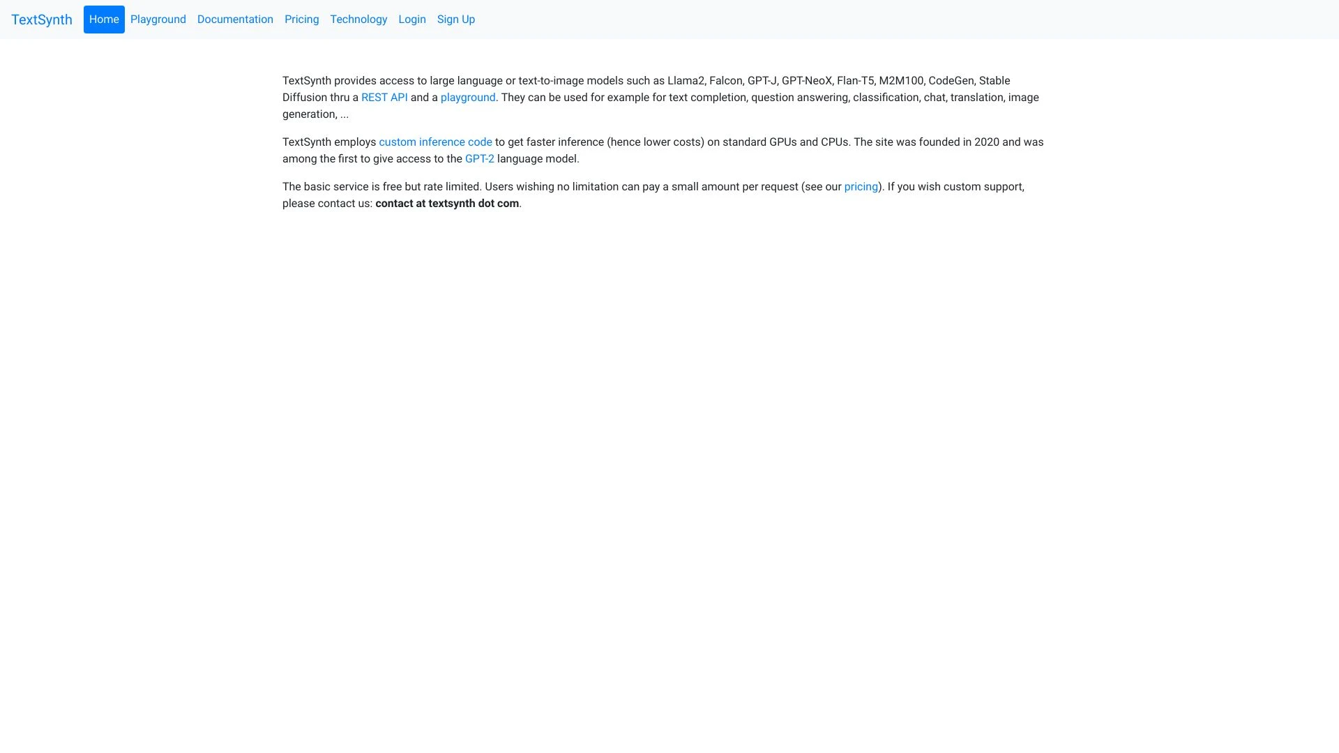 TextSynth - AI Tool Ocean