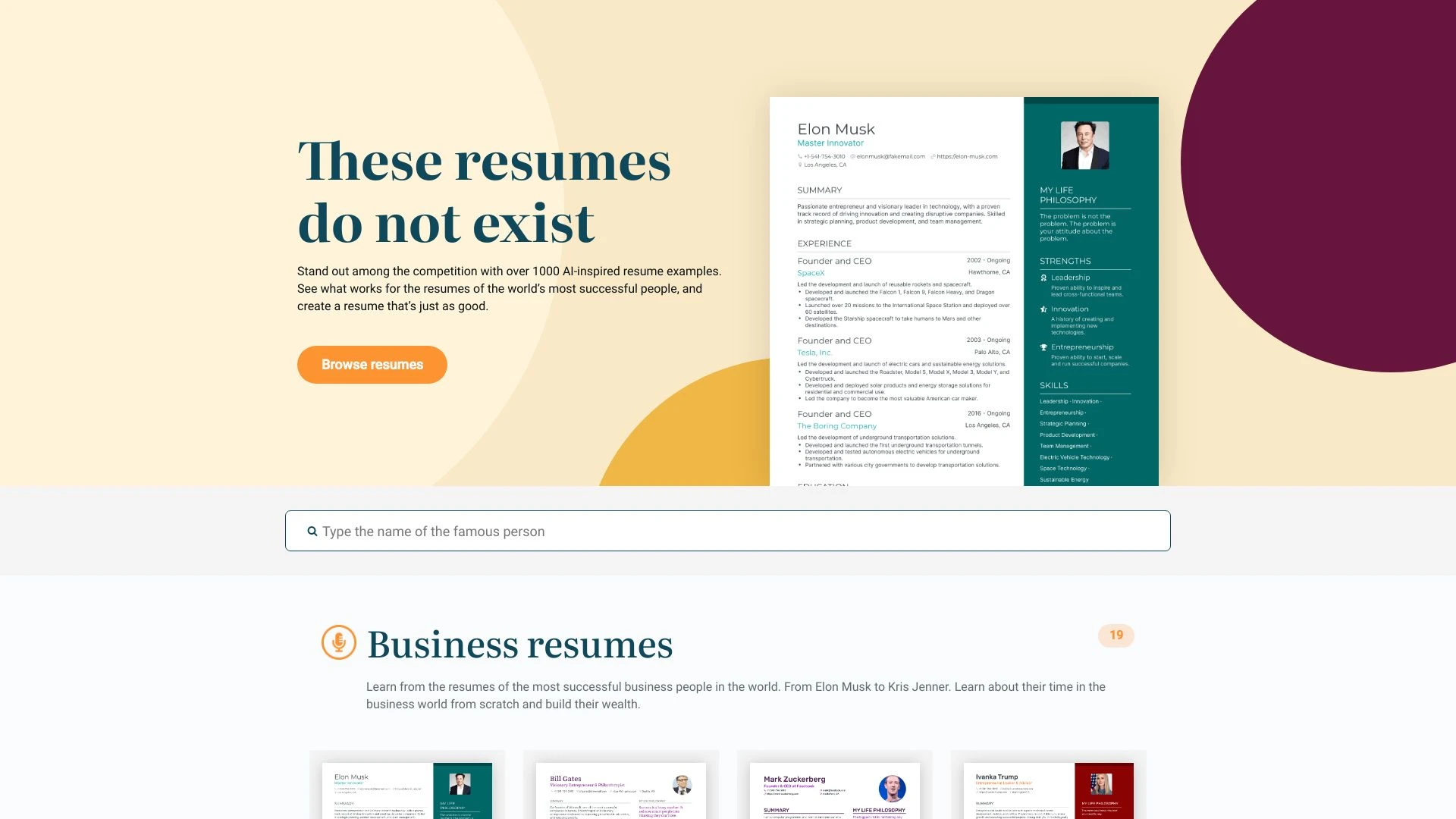 This Resume Does Not Exist - AI Tool Ocean