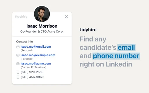 tidyhire - Chrome Extension - AI Tool Ocean