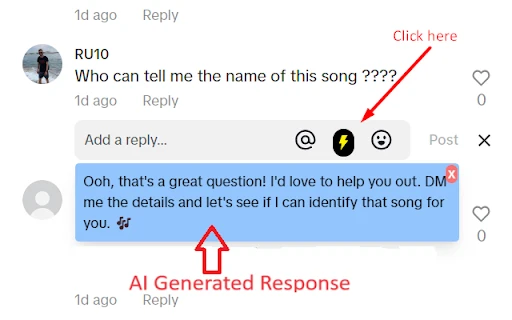 TikTok Comment Generator - Chrome Extension - AI Tool Ocean