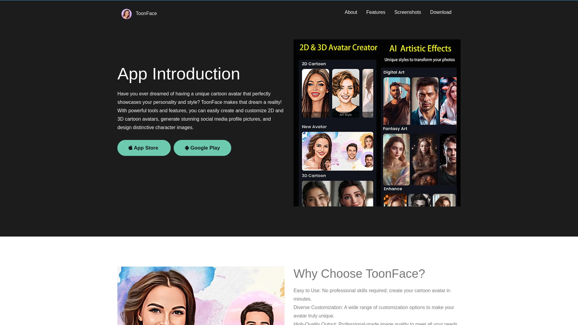 ToonFace - AI Tool Ocean