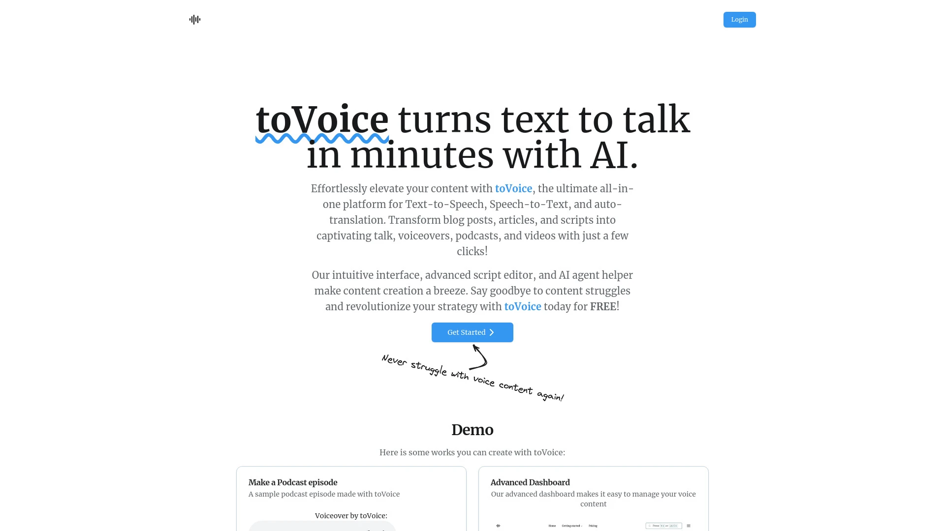 toVoice - AI Tool Ocean