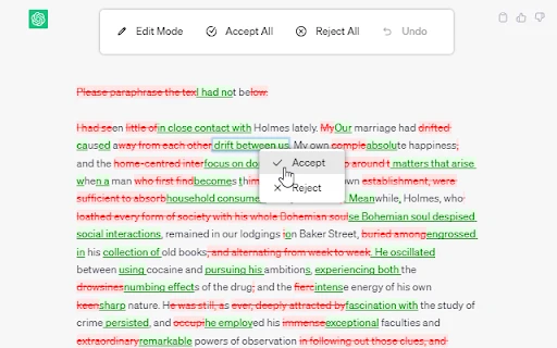 Track Change GPT - Chrome Extension - AI Tool Ocean