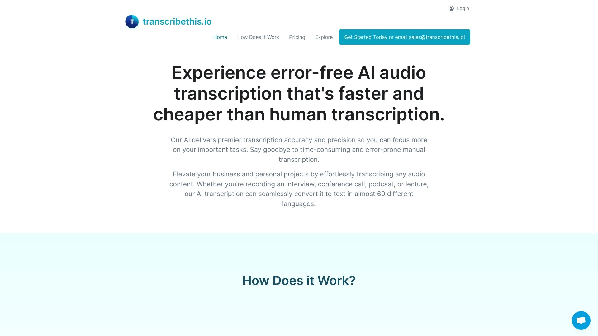 transcribethis.io - AI Tool Ocean