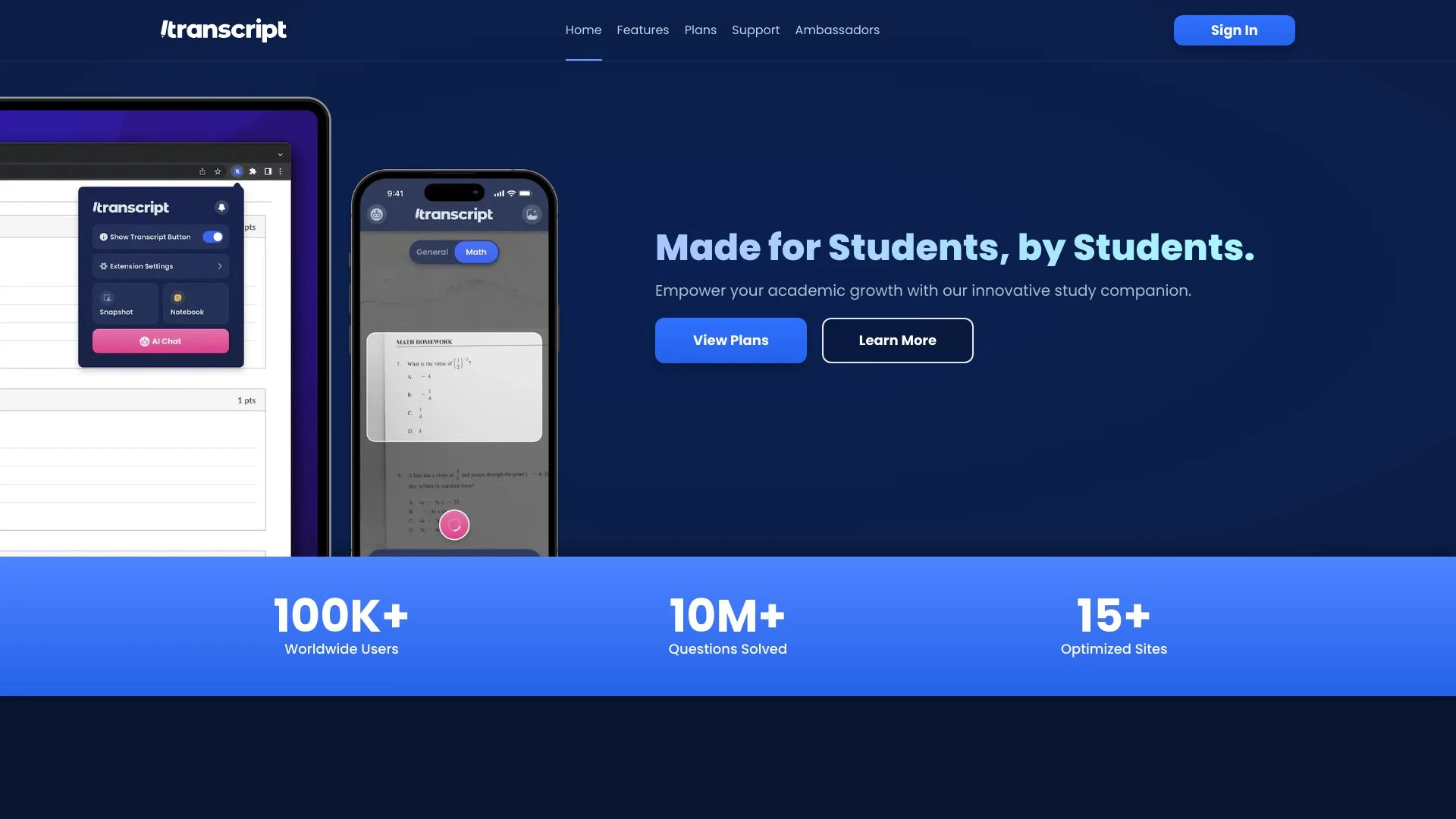 Transcript AI - AI Tool Ocean