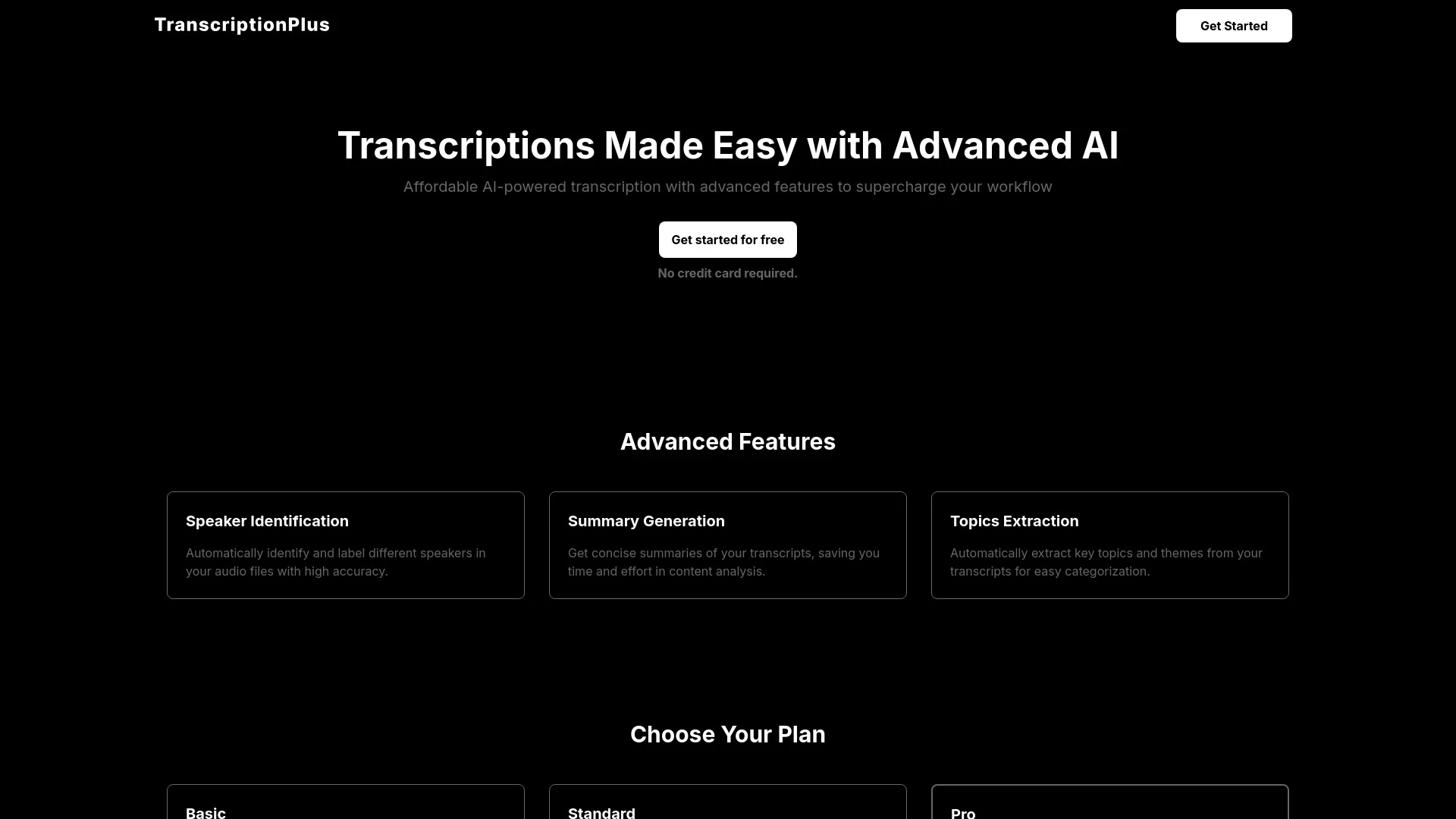 TranscriptionPlus - AI Tool Ocean