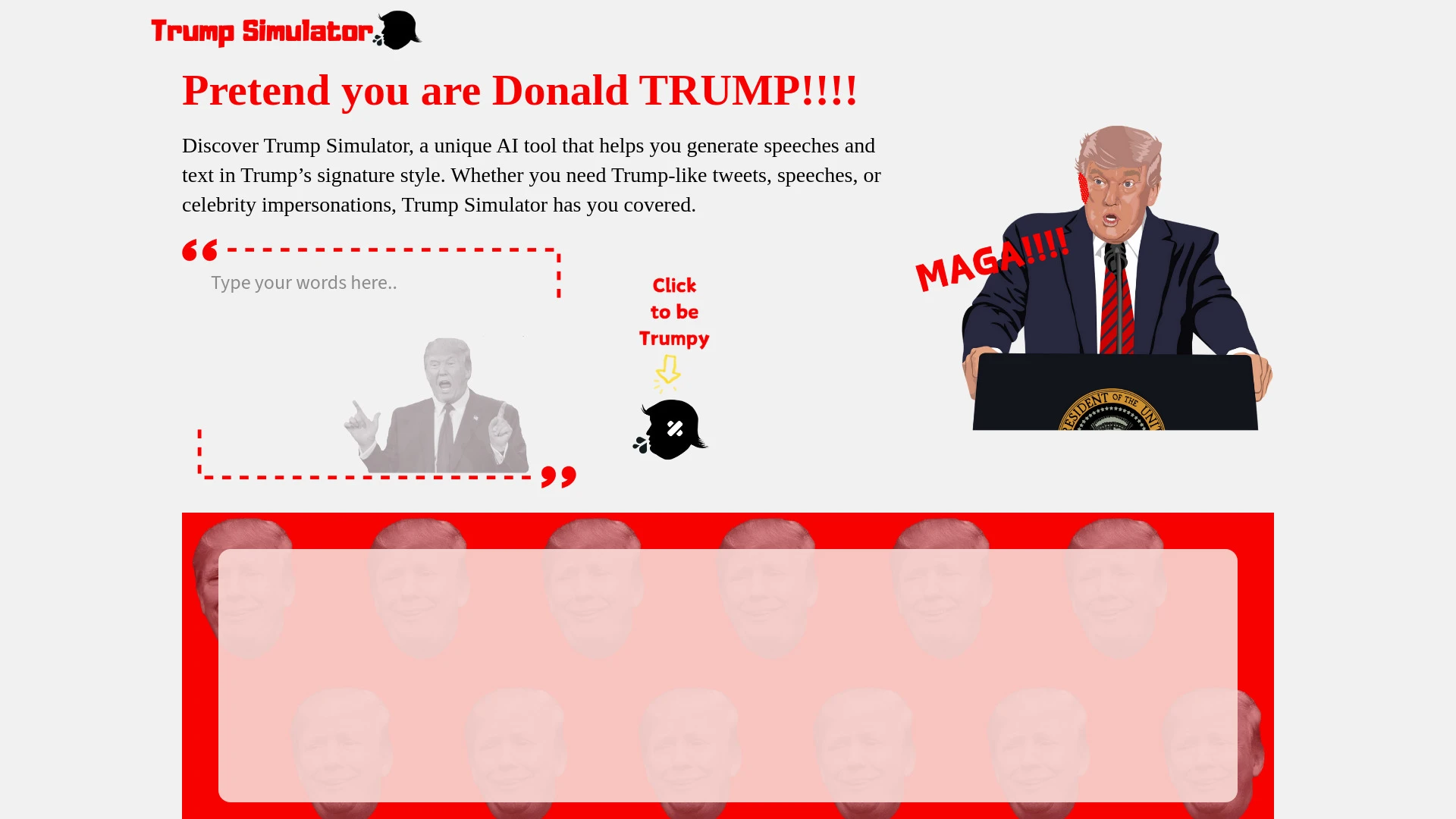 Trump Simulator - AI Tool Ocean