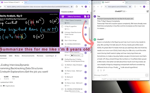 Udemy Summary: Harness the Power of ChatGPT - Chrome Extension - AI Tool Ocean