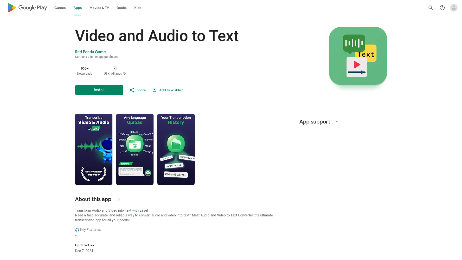 Video and Audio to Text - AI Tool Ocean