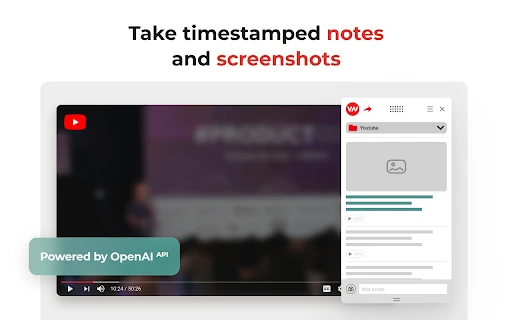 Video notetaking powered by OpenAI API - Chrome Extension - AI Tool Ocean