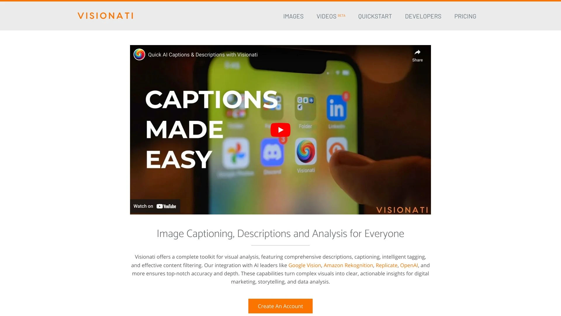 Visionati - AI Tool Ocean