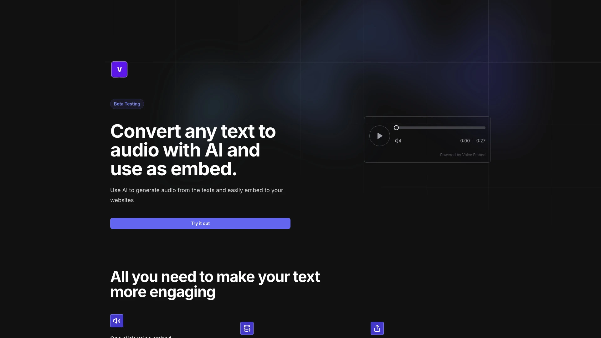 Voice Embed - AI Tool Ocean