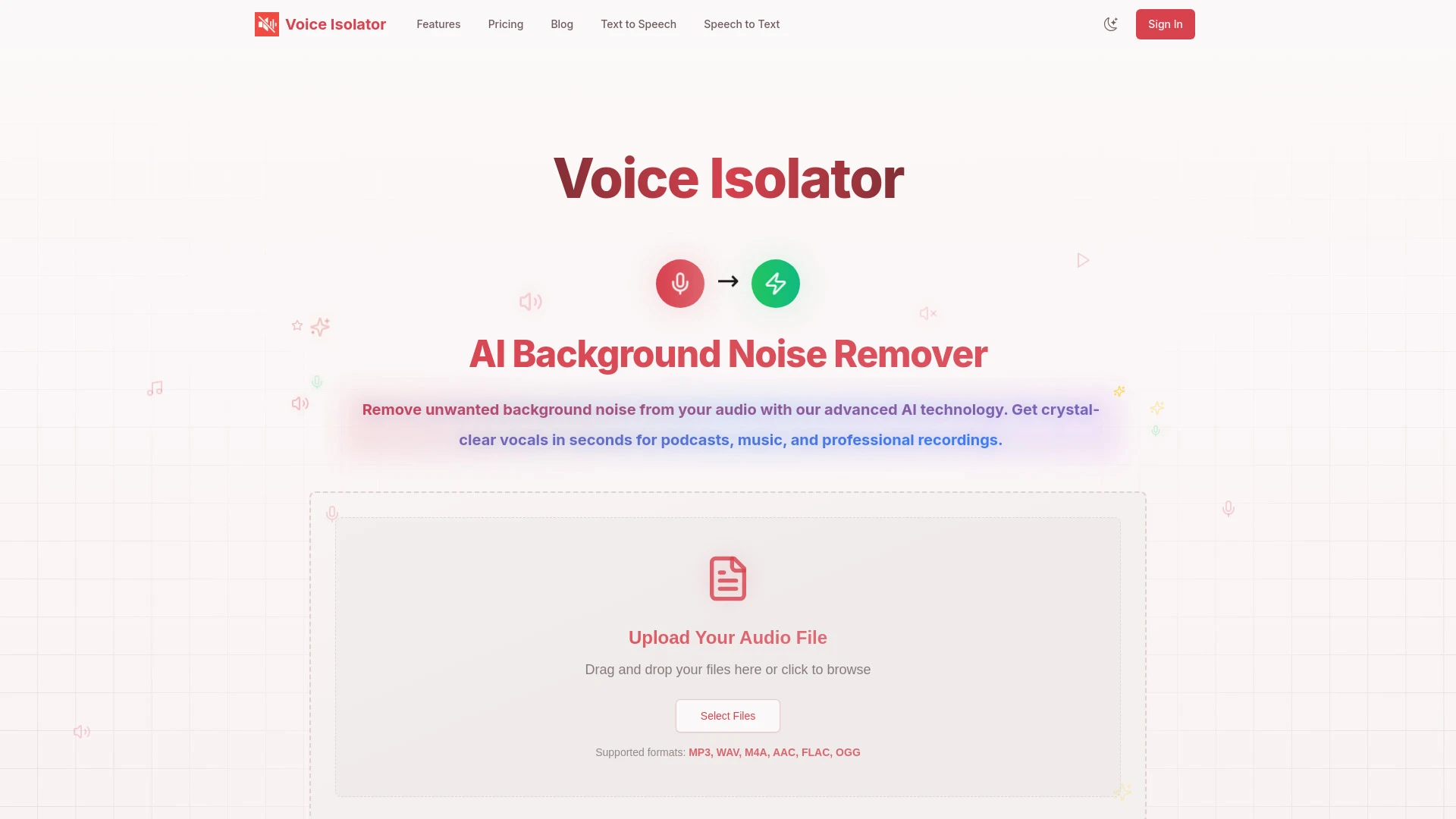 Voice Isolator - AI Tool Ocean