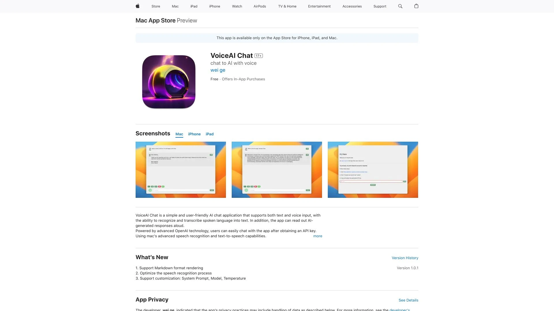 VoiceAI Chat - AI Tool Ocean
