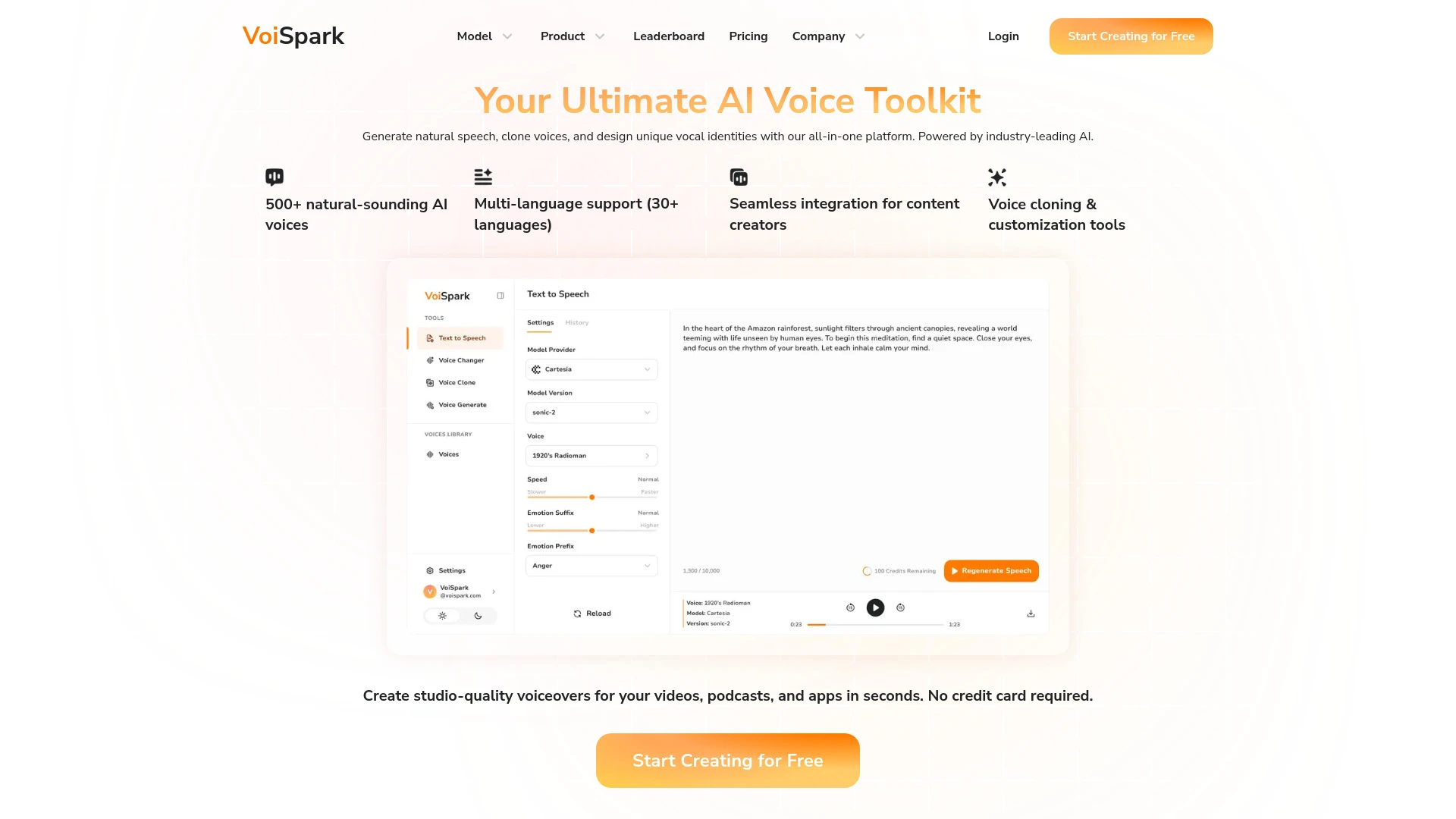 VoiSpark - AI Tool Ocean