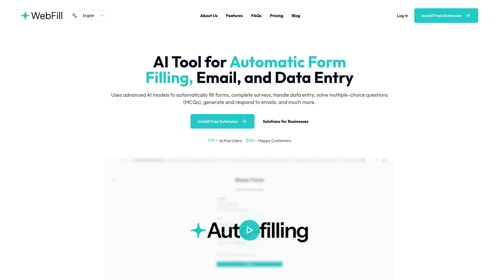 WebFill - AI Tool Ocean