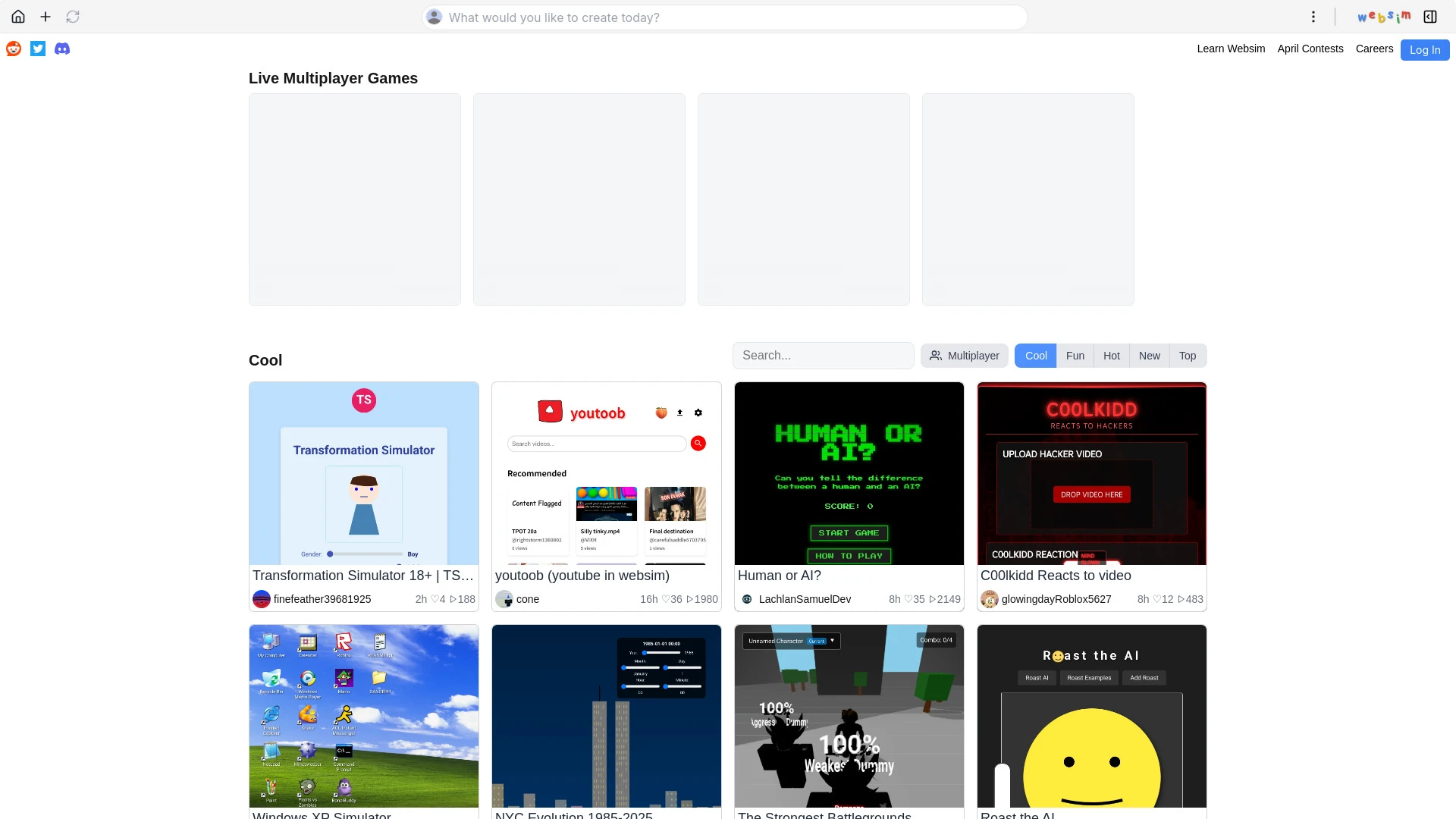 Websim - AI Tool Ocean