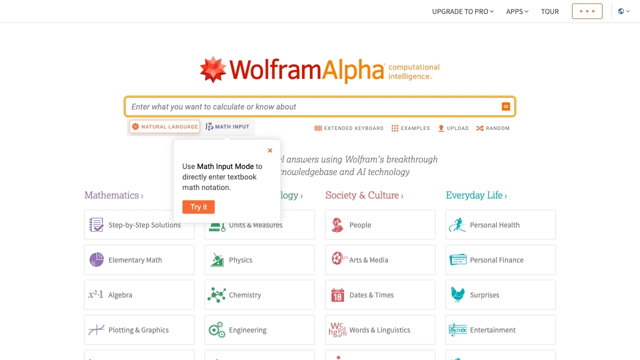 Wolfram|Alpha - AI Tool Ocean