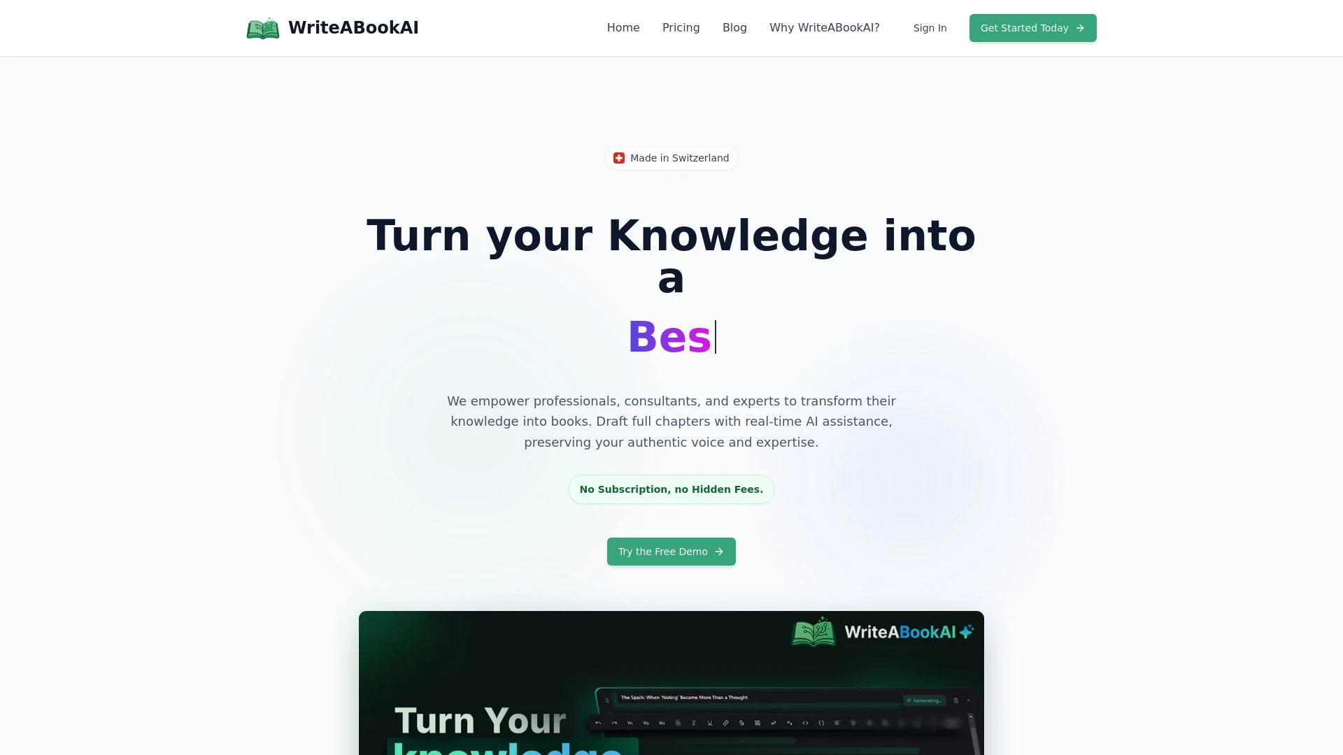 WriteABookAI - AI Tool Ocean