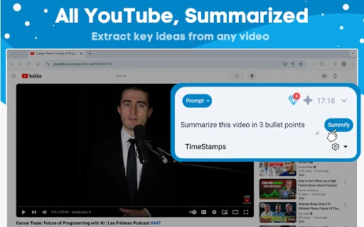 YouTube Video Summarizer - Chrome Extension - AI Tool Ocean