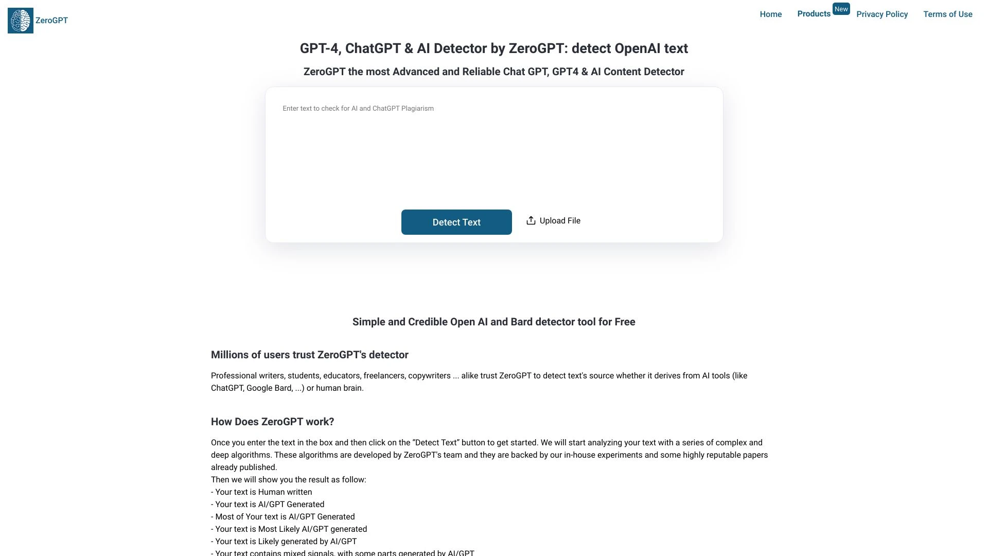 ZeroGPT - AI Tool Ocean